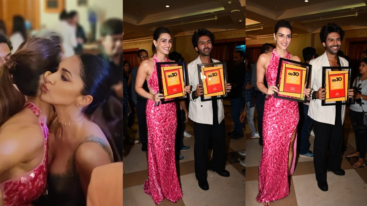 When Kriti Sanon meet Kartik Aaryan Kiara advani At The Gq Most Influential Young Indians awards
