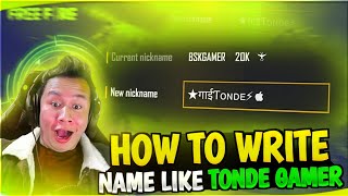 How To Make Stylish Name Like @TondeGamer  || Free Fire Name Design With New Name Style screenshot 5