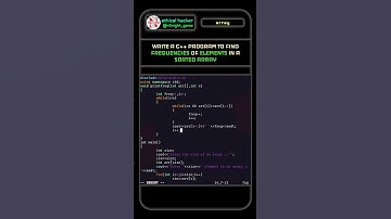 Sorted Array Element Frequencies in C++ #cplusplus #array #arraysworld #nonightgams #dsa #programs