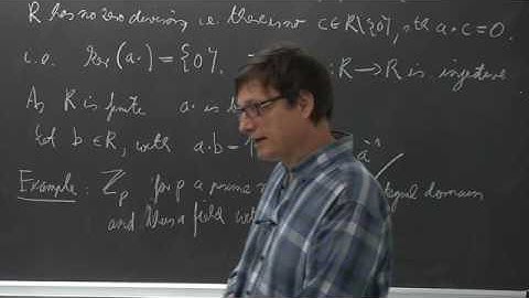 Abstract Algebra - Lothar Göttsche - Lecture 10