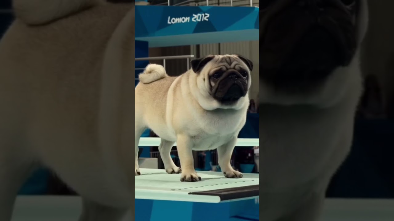 Diving finals in the Puppy Olympics 