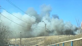 Дым от горящей свалки Нижневартовска доносился до Мегиона Дым от горящей свалки Нижневартовска доносился до Мегиона