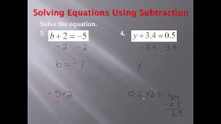 Solving Simple Equations - Mrs. Renfro