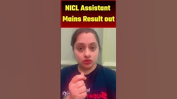 NICL assistant mains result out | #niclassistant #shortvideo