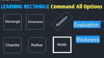 #learning #rectangle Command All Options in AutoCAD Hindi // #autocad 2023 // #skcad