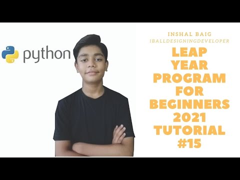 Leap year program in python for beginners 2020
