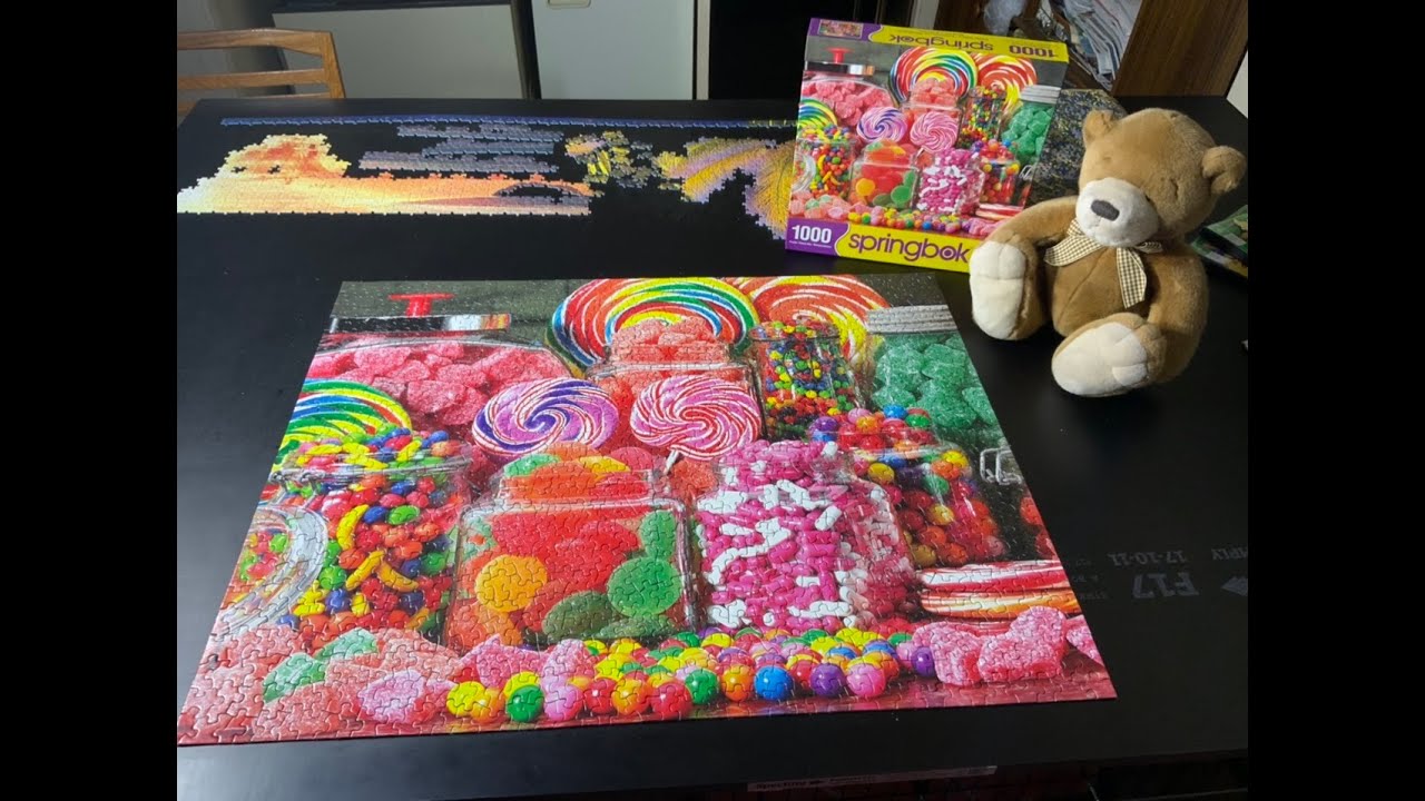 Springbok Candy Galore 1000 Pieces Puzzle Time Lapse - YouTube
