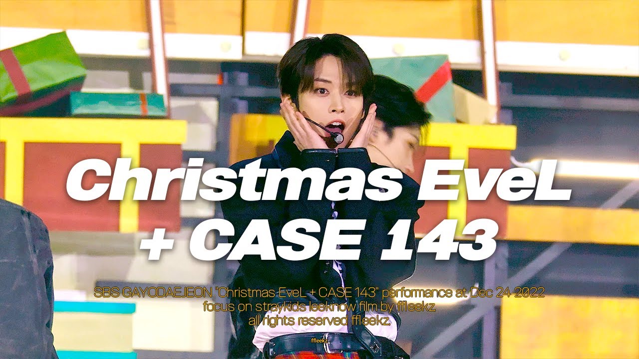 [4K] 221224 SBS GAYODAEJEON Christmas EveL+CASE 143 Stray Kids leeknow fancam 가요대전 크리스마스이블 케사삼 리노 직캠
