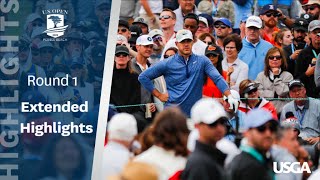 A snapshot of the day that was round 1 2019 u.s. open at pebble beach
(calif.) golf links. for more from open, visit http://www.usopen.com.
