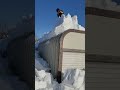 車庫 屋根の雪下ろしの様子🌈 #shorts #雪下ろし