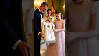 King Felipe’s Heartfelt Surprise for Princess Leonor 👗👑 #Leonor #Letizia #Felipe #SpanishRoyalFamily