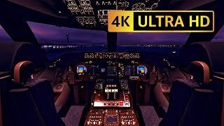 ✈️ 4K 747 Cockpit Ambiance ASMR ✈️ | Take Off, Landing, Radios, Airplane White Noise | Sleep & Study