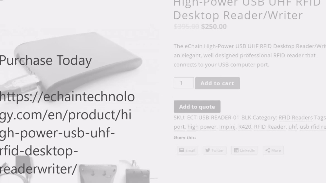 High-Power UHF RFID Desktop Reader/Writer - YouTube