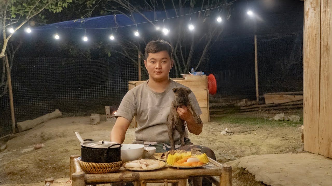 После долгого дня в лесу я спас голодную собаку