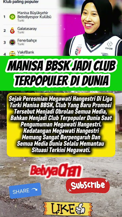Manisa BBSK Jadi Club Terpopuler Di Dunia‼️#vleague #megawatiredsparks #manisabbsk #volikorea