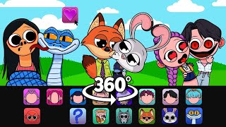 360° VR ZOOTOPIA 2 Sprunki Mod / Nick and Judy VS Rumi and Jinu Kpop Demon Hunters VS HAMOOD