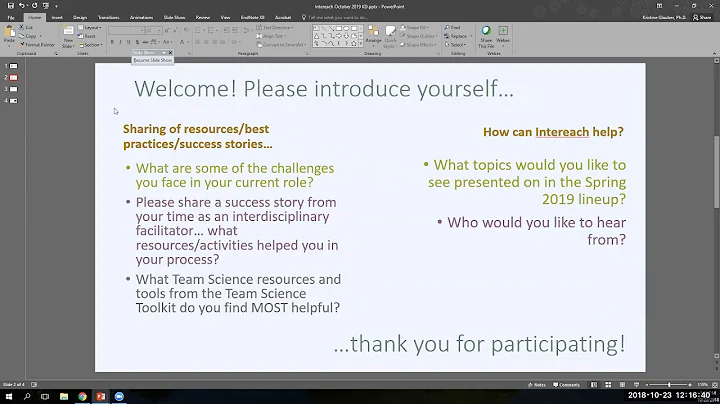 Open Discussion: Sharing Approaches and Resources ...