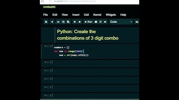#Python: create the combination of 3 digit combo