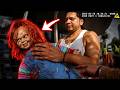 Homeless Man Scares People With CHUCKY