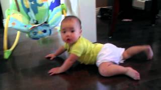 Natasha crawling at 8 months
