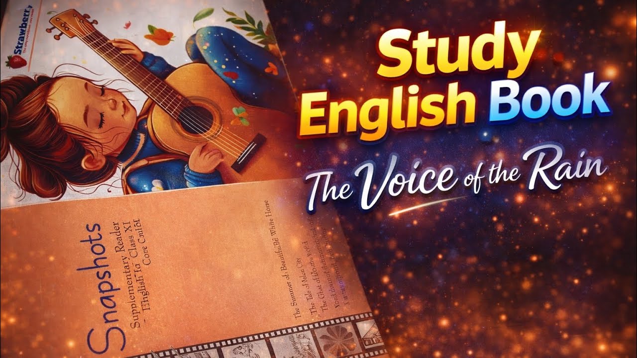 Study English Book 📖 | The Voice of the Rain 🌧️ | Class 11 Night Study Vibes ✨