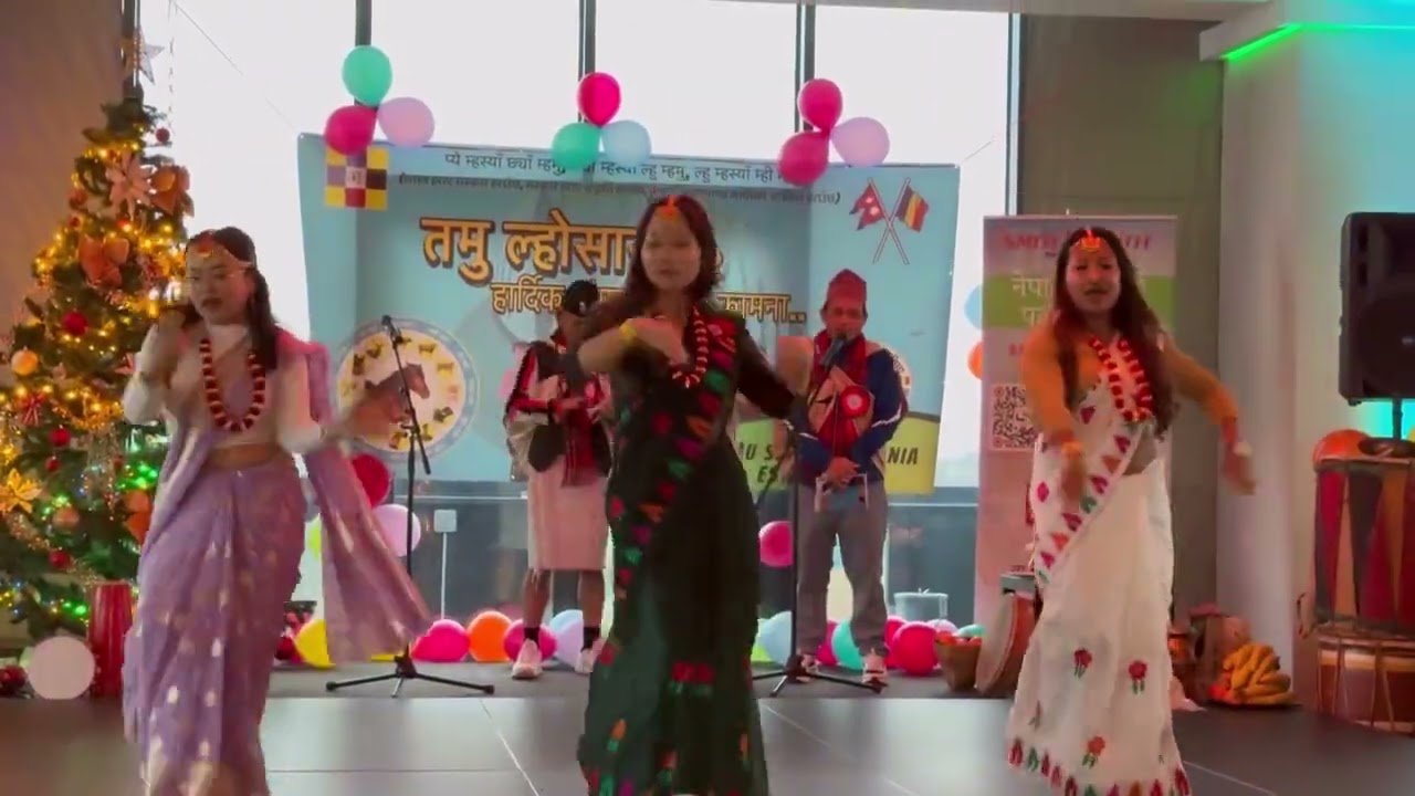 तमू समाज रोमानियमा= (नेपाल किरात समाबेशि सेवा समाज रोमानियको) मिठो निर्त्य गर्दै।।