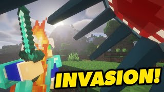 I added ALIEN SQUID INVASIONS to Minecraft! (Multiplayer)