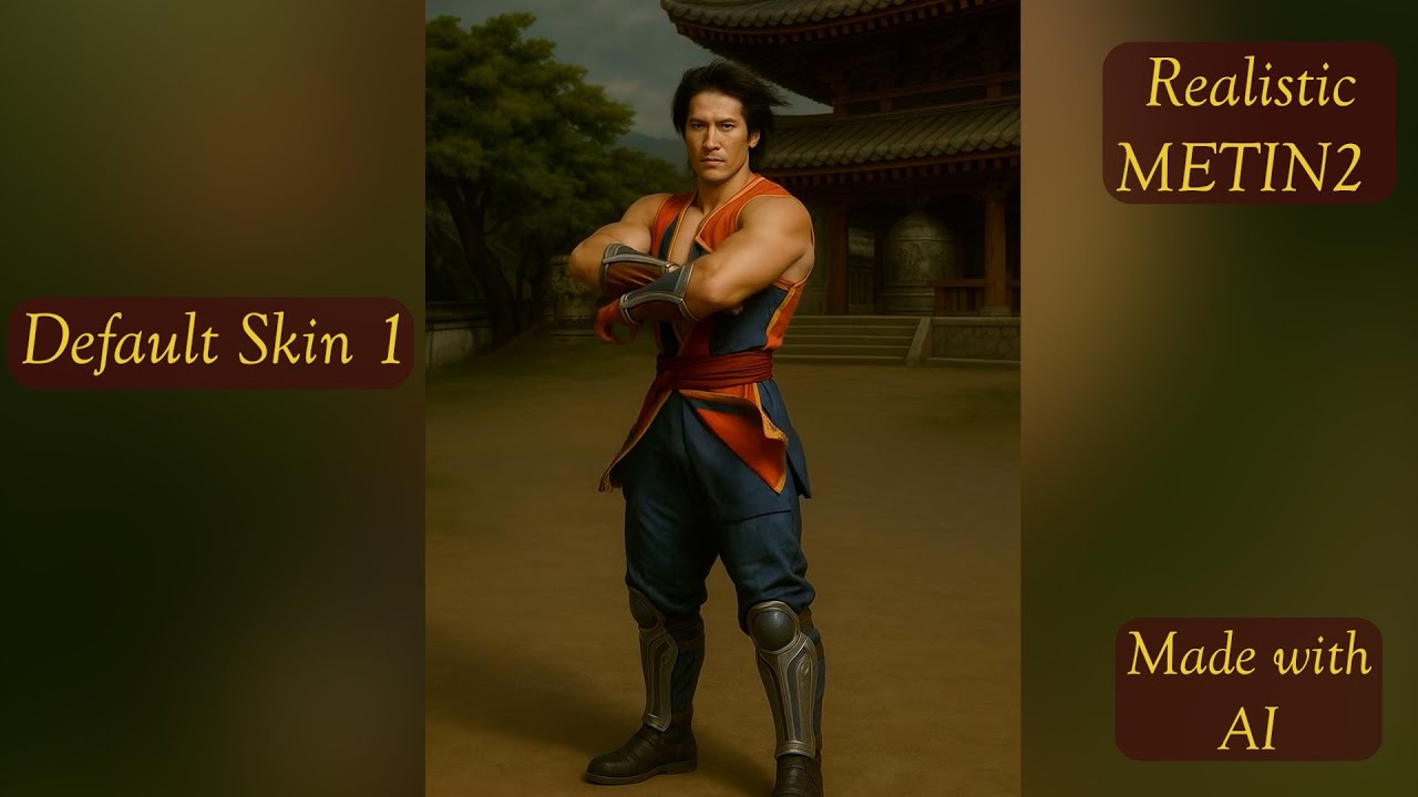 Real life Metin2 - Ninja Male - All levels Armours - Made with AI