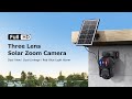 SECTEC 4K Three Lens Dual Linkage Red-Blue Light Alarm Solar Battery Zoom Camera