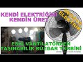 ESKİ VANTİLATÖRDEN TAŞINABİLİR RÜZGAR TÜRBİNİ NASIL YAPILIR? 6 Adet 220 Volt 9 Watt LED Lamba Yaktık