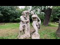 The scary and mythological statues of Villa Sciarra - Rome, Italy | 4K 50fps | Slow TV