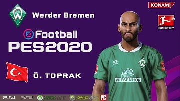 Ö. TOPRAK  face+stats  (Werder Bremen) How to create in PES 2020