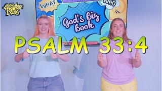 Cubby House Memory Verse for Preschoolers • March • PSALM 33:4 • Adventure Kids