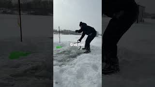 Spear-Fishing Ice Hole DEEP ICE