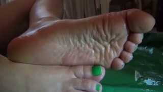 Desirablena Feet Green Toe Nail Wet Wrinkled Soles