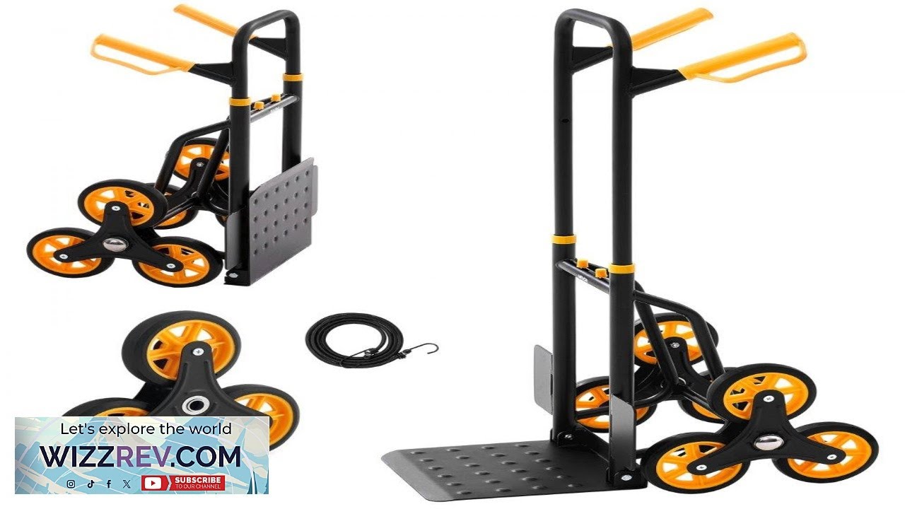 Складная тележка для подъема по лестнице VEVOR, грузоподъемность 330 фунтов (150 кг), сверхпрочная.