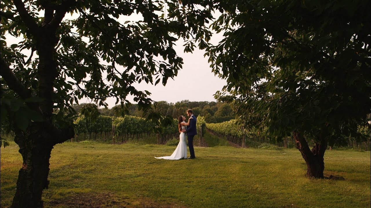 Intimate Vineyard NHL Wedding at Kurtz Orchards in Niagara on the Lake.