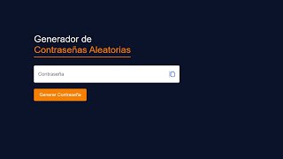Cómo crear un Generador de Contraseñas Aleatorias con JavaScript | Tutorial screenshot 2