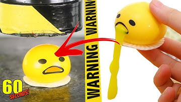 60 SECONDS Experiment - HYDRAULIC PRESS VS Slime | CRASH TEST