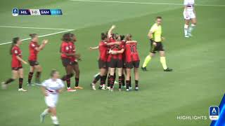 Milan-Sampdoria 3-1 | Vittoria rossonera per l'addio al calcio di Fusetti | #serieafemminile eBay