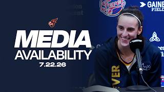 Kelsey Mitchell, Caitlin Clark, Aliyah Boston & Head Coach Stephanie White | Postgame Media