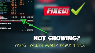FPS: Average, Min  and Max  not Showing in MSI Afterburner [Solved]