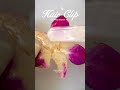 Flower HairClip💜 #hairstyle #diy #realflower #resinart #fashionreviews #ytshortsviral #makeup #love