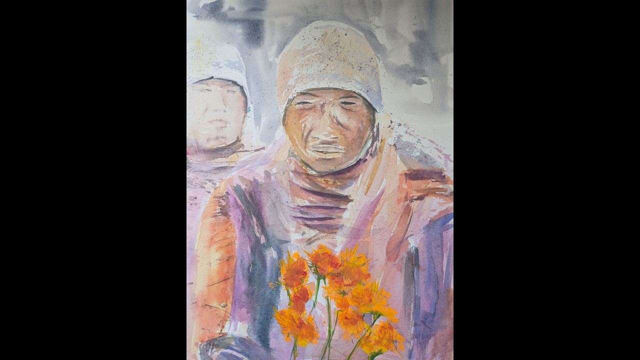 Minnesota Peace Monk Watercolour guide demo with David Harvey