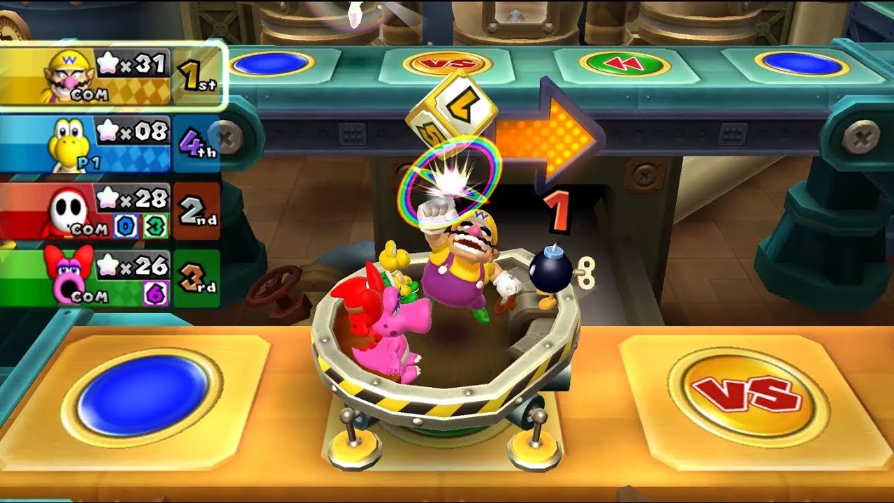 Mario Party 9 - Party Mode - Bob-omb Factory #24 (Master Difficulty) MARIO CRAZY