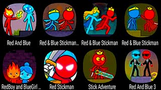 Red And Blue, Stickman, RedBoy and BlueGirl, Red Stickman, Stick Adventure screenshot 2