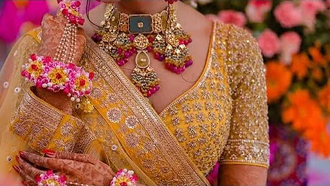 Haldi Outfit Ideas | Celebrity Haldi Dresses | Yellow Haldi ceremony Dresses for Brides #haldi