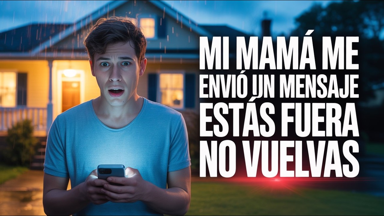 Mi mamá me envió un mensaje   Estás fuera  No vuelvas   Le respondí   Está bien   Así que