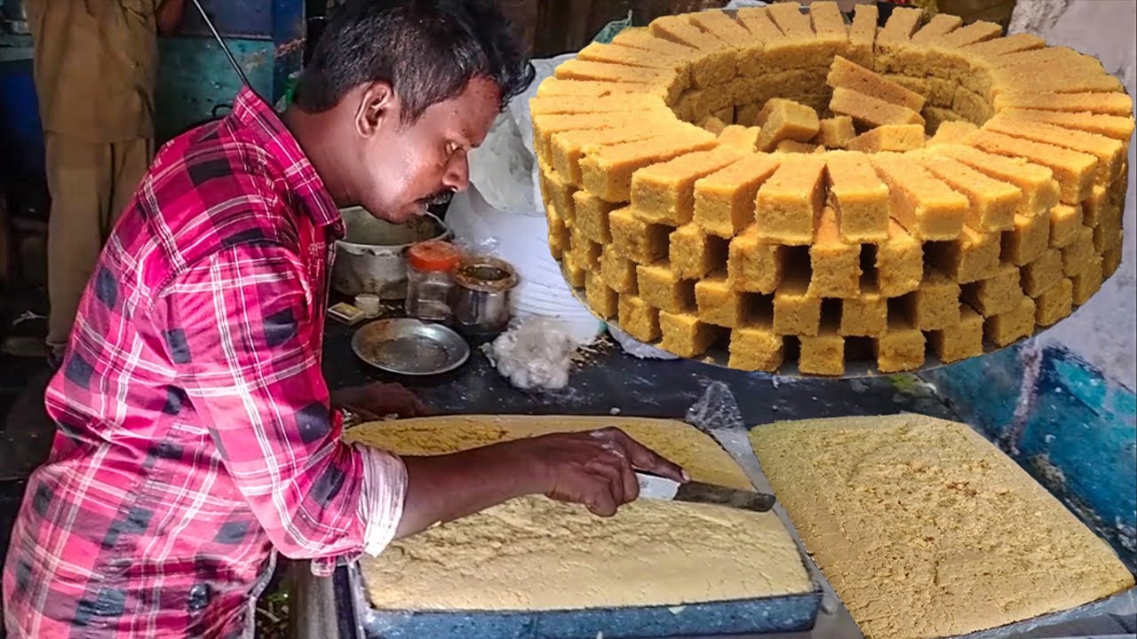 Mysore Pak Sweet Recipe Making Sweet Shop Style | Indian Sweet Recipes | #StreetFood | KikTV Network