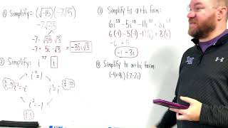 Multiplying Imaginary and Complex Numbers